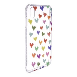 Funda para iPhone XS Dibujo Corazones Paint