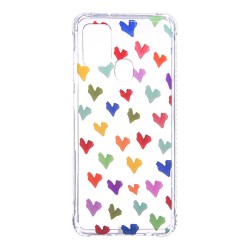 Funda para Samsung Galaxy A21S Dibujo Corazones Paint