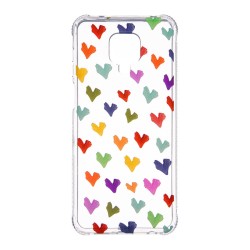 Funda para Xiaomi Redmi Note 9S Dibujo Corazones Paint