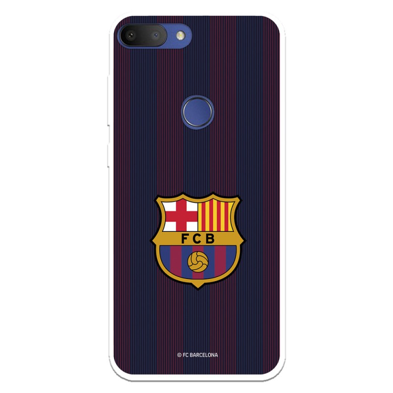 Funda para Alcatel 1S 2019 del Barcelona Rayas Blaugrana - Licencia Oficial FC Barcelona