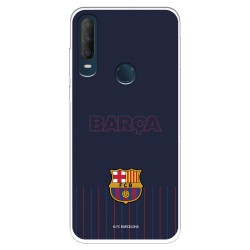 Funda para Alcatel 1S 2020 del Barcelona Barsa Fondo Azul - Licencia Oficial FC Barcelona