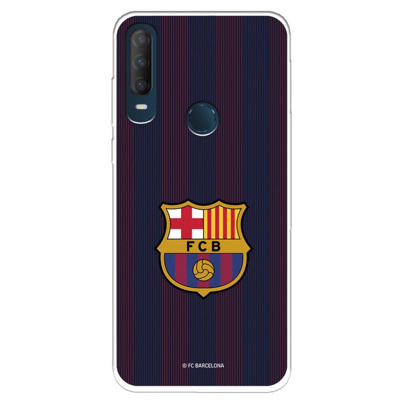 Funda para Alcatel 1S 2020 del Barcelona Rayas Blaugrana - Licencia Oficial FC Barcelona