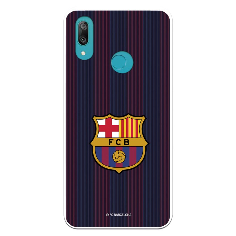 Funda para Huawei Y7 2019 del Barcelona Rayas Blaugrana - Licencia Oficial FC Barcelona