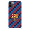 Funda para iPhone 11 Pro del Barcelona Escudo Fondo Cuadros - Licencia Oficial FC Barcelona