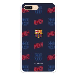 Funda para iPhone 7 Plus del Barcelona Escudo Patrón Rojo y Azul - Licencia Oficial FC Barcelona