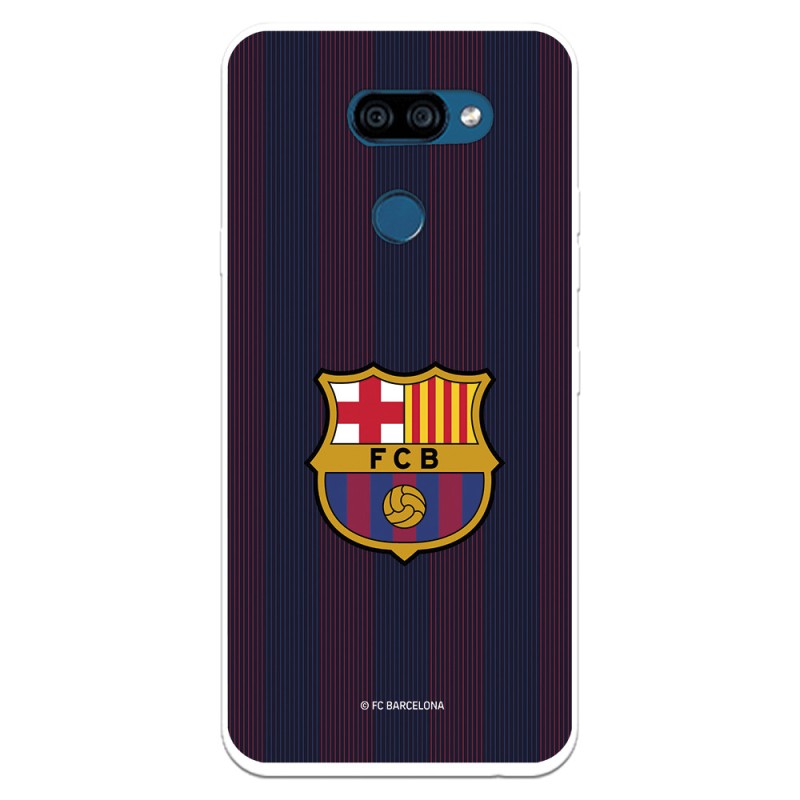 Funda para LG K40S del Barcelona Rayas Blaugrana - Licencia Oficial FC Barcelona