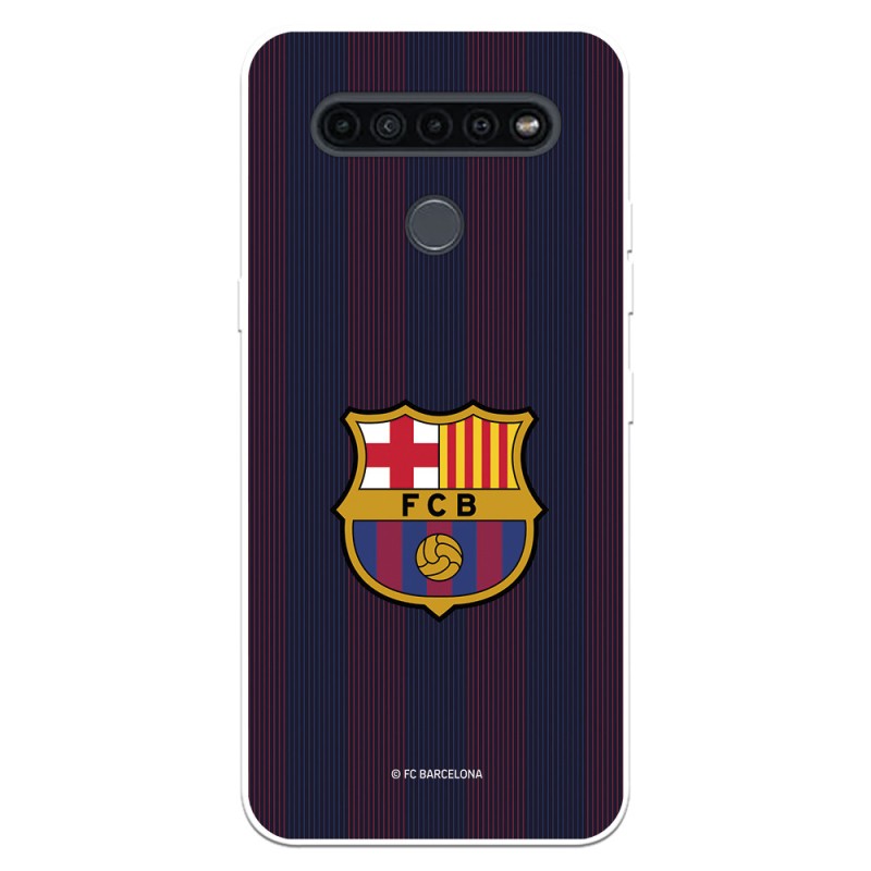 Funda para LG K41S del Barcelona Rayas Blaugrana - Licencia Oficial FC Barcelona