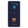 Funda para LG Q60 del Barcelona Barsa Fondo Azul - Licencia Oficial FC Barcelona