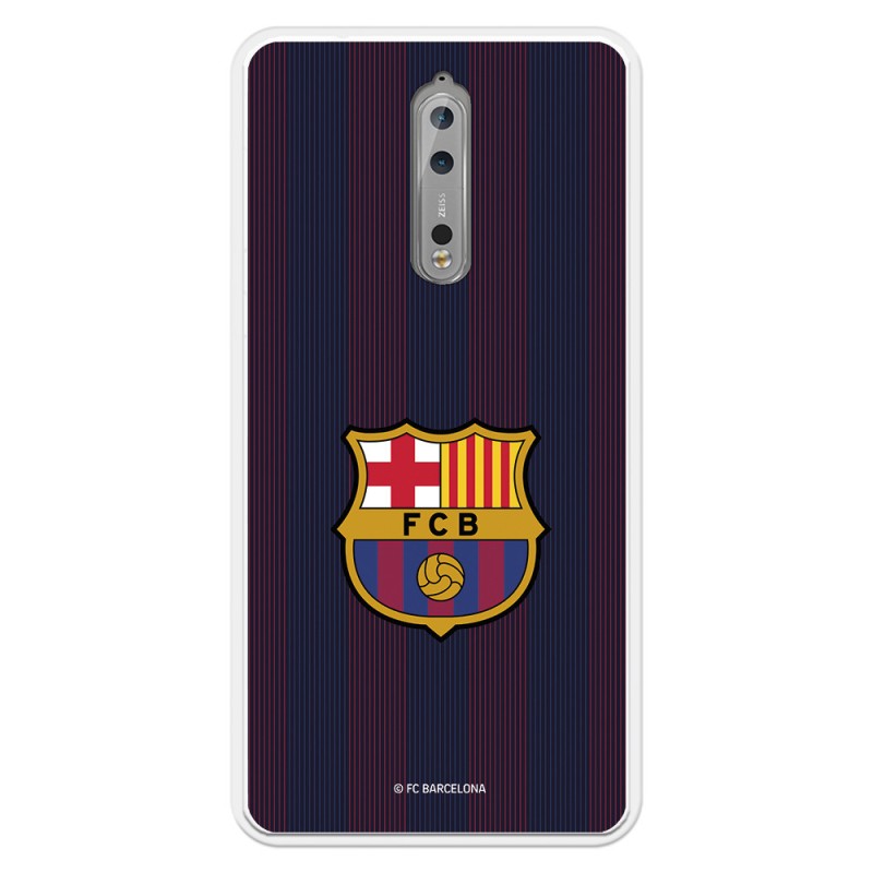 Funda para Nokia 8 del Barcelona Rayas Blaugrana - Licencia Oficial FC Barcelona