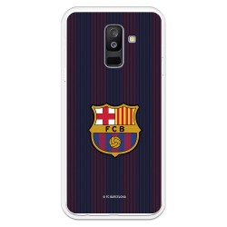 Funda para Samsung Galaxy A6 Plus 2018 del Barcelona Rayas Blaugrana - Licencia Oficial FC Barcelona