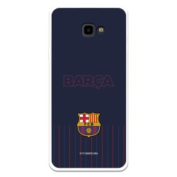 Funda para Samsung Galaxy J4 Plus del Barcelona Barsa Fondo Azul - Licencia Oficial FC Barcelona