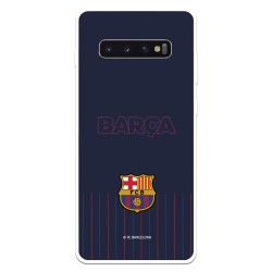 Funda para Samsung Galaxy S10 del Barcelona Barsa Fondo Azul - Licencia Oficial FC Barcelona