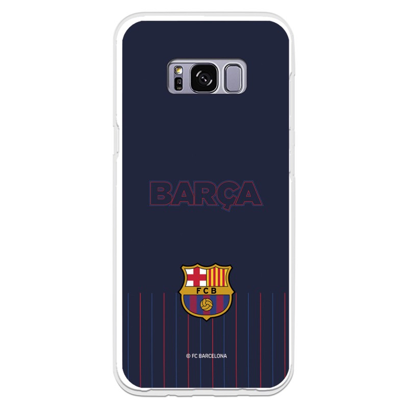 Funda para Samsung Galaxy S8 Plus del Barcelona Barsa Fondo Azul - Licencia Oficial FC Barcelona