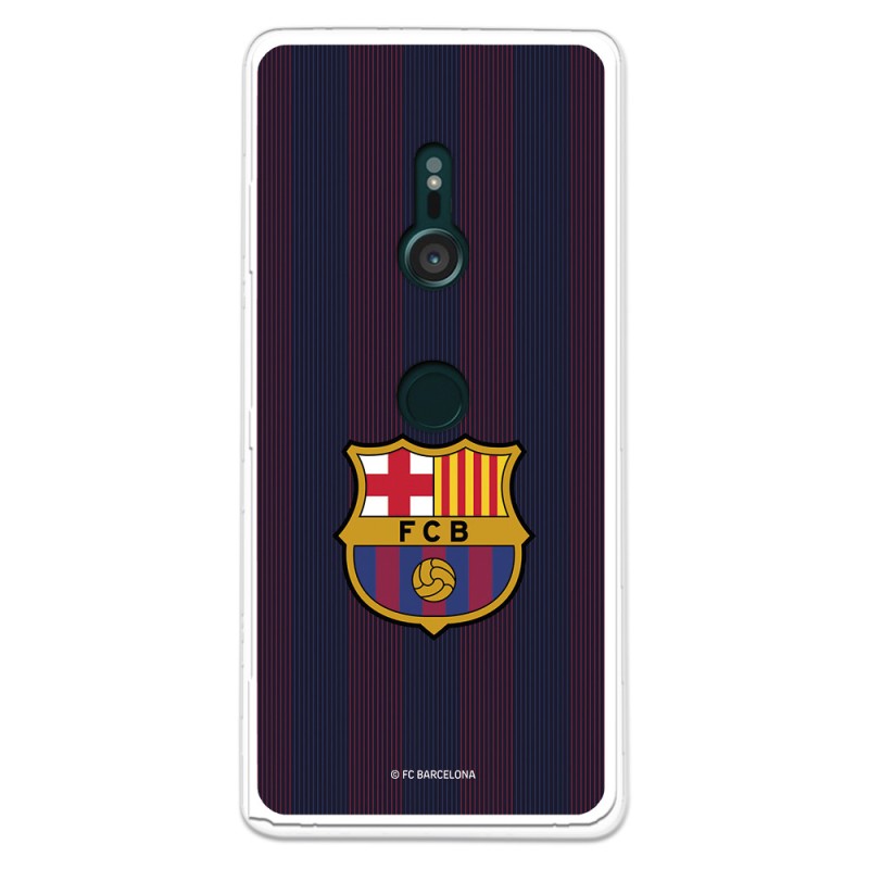 Funda para Sony Xperia XZ3 del Barcelona Rayas Blaugrana - Licencia Oficial FC Barcelona