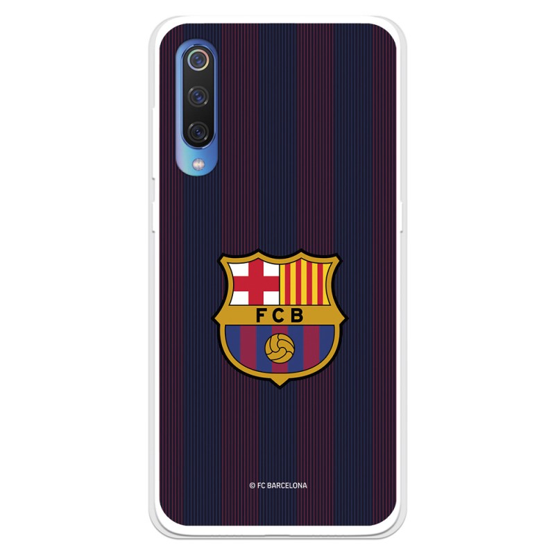 Funda para Xiaomi Mi 9 del Barcelona Rayas Blaugrana - Licencia Oficial FC Barcelona