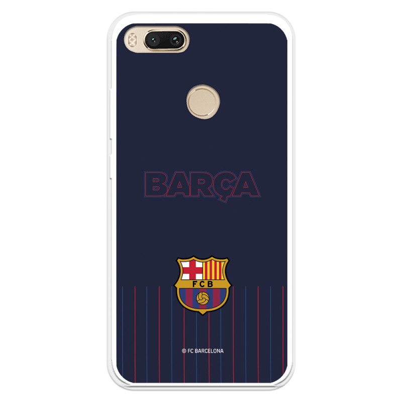 Funda para Xiaomi Mi A1 del Barcelona Barsa Fondo Azul - Licencia Oficial FC Barcelona