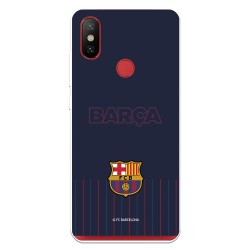 Funda para Xiaomi MI A2 del Barcelona Barsa Fondo Azul - Licencia Oficial FC Barcelona