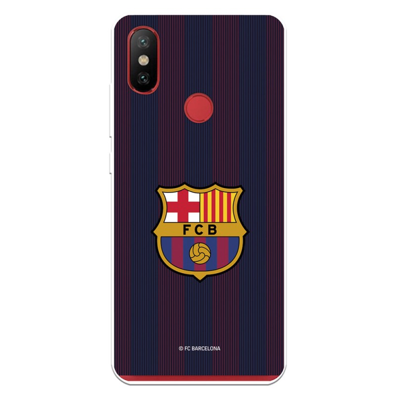 Funda para Xiaomi MI A2 del Barcelona Rayas Blaugrana - Licencia Oficial FC Barcelona