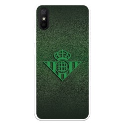 Funda para Xiaomi Redmi 9AT del Betis Escudo Verde Fondo trama - Licencia Oficial Real Betis Balompié