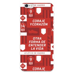 Funda para iPhone 6S del Atleti Coraje y corazón - Licencia Oficial Atlético de Madrid