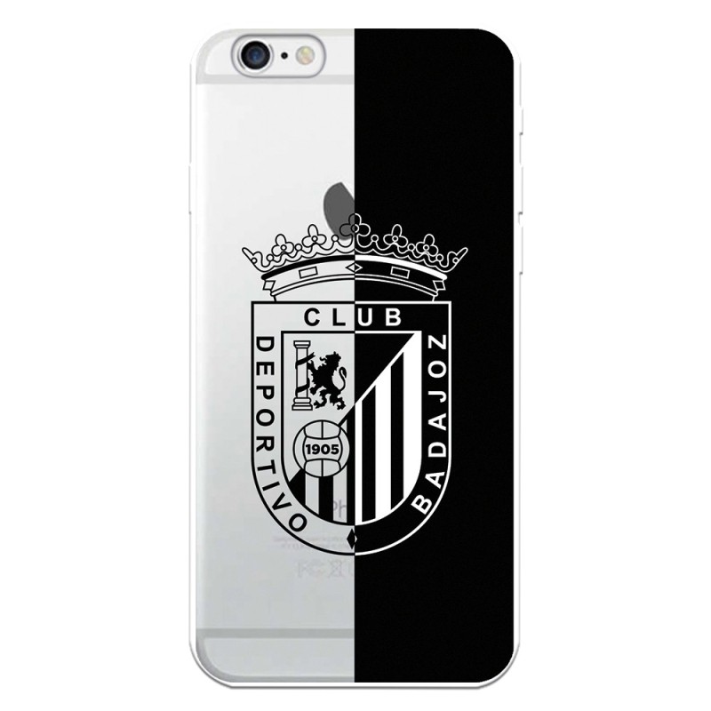 Funda para iPhone 6S del Badajoz Escudo Fondo Negro y transparente - Licencia Oficial Club Deportivo Badajoz