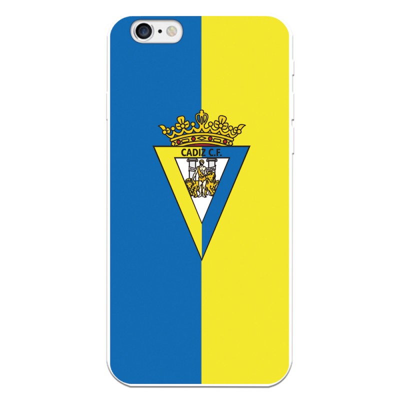 Funda para iPhone 6S del Cádiz Escudo Fondo Bicolor - Licencia Oficial Cádiz CF