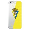 Funda para iPhone 6S del Cádiz Fondo Amarillo y Transparente - Licencia Oficial Cádiz CF