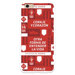 Funda para iPhone 6S Plus del Atleti Coraje y corazón - Licencia Oficial Atlético de Madrid