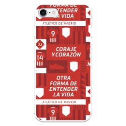 Funda para iPhone 8 del Atleti Coraje y corazón - Licencia Oficial Atlético de Madrid