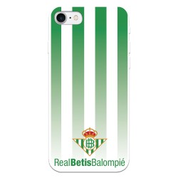 Funda para iPhone 8 del Betis Fondo Rayas Verdiblancas - Licencia Oficial Real Betis Balompié