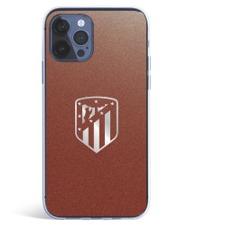 Funda para iPhone 12 Pro del Atleti Escudo Plateado Fondo - Licencia Oficial Atlético de Madrid