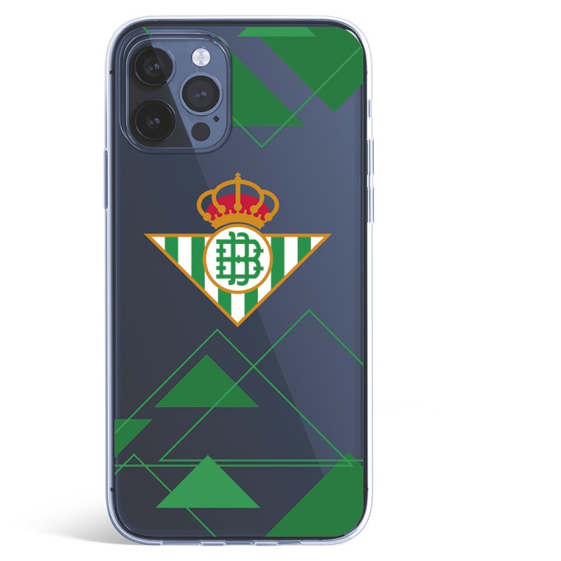 Funda para iPhone 12 Pro del Betis Escudo Fondo transparente - Licencia Oficial Real Betis Balompié