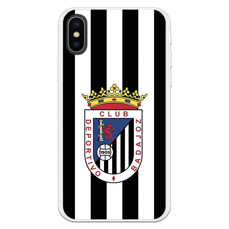 Funda para iPhone X del Badajoz Escudo Blanquinegro - Licencia Oficial Club Deportivo Badajoz