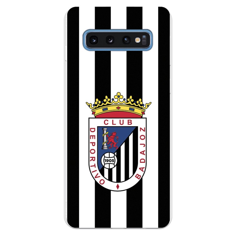 Funda para Samsung Galaxy S10 del Badajoz Escudo Blanquinegro - Licencia Oficial Club Deportivo Badajoz