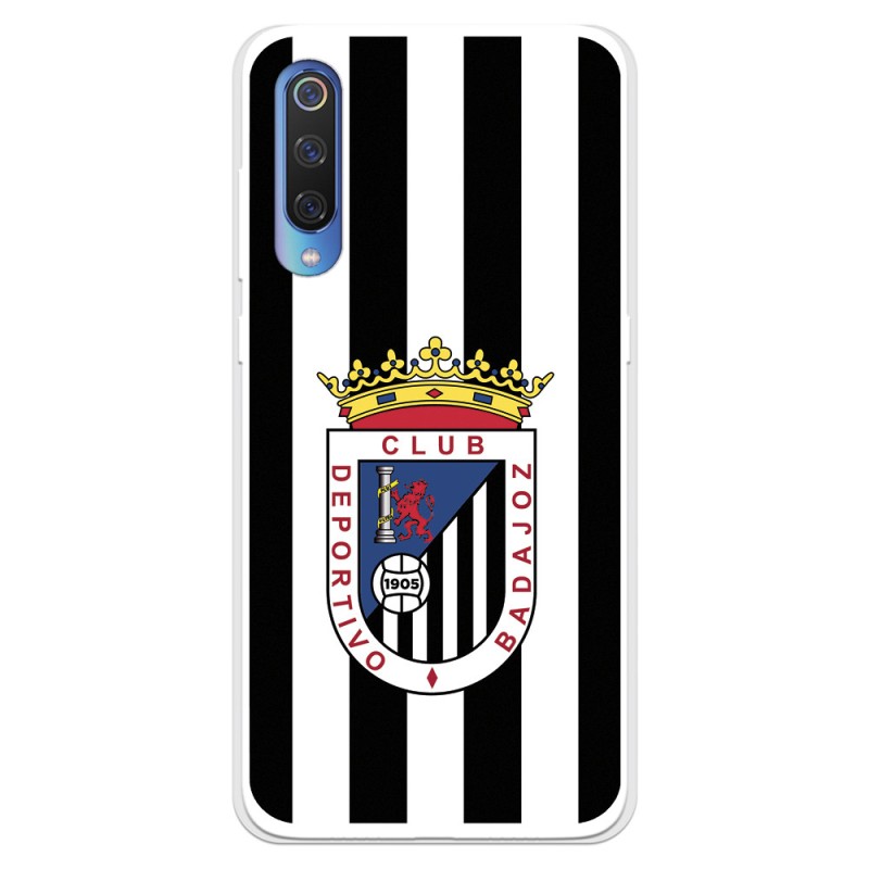 Funda para Xiaomi Mi 9 del Badajoz Escudo Blanquinegro - Licencia Oficial Club Deportivo Badajoz