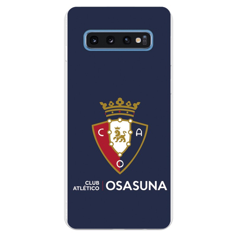 Funda para Samsung Galaxy S10 del Osasuna Escudo Fondo Azul - Licencia Oficial CA Osasuna