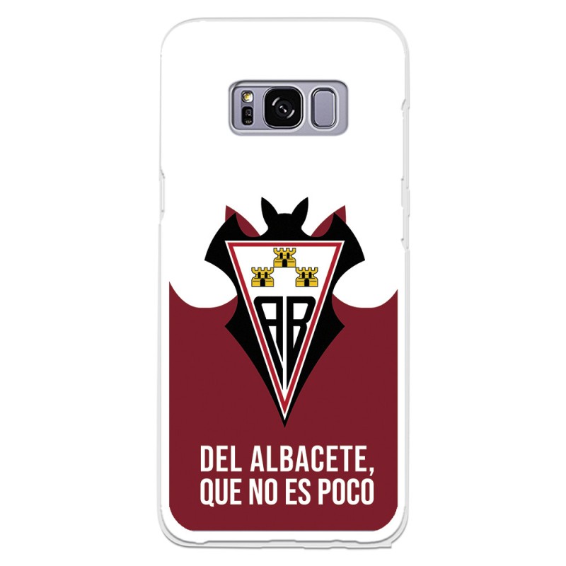 Funda para Samsung Galaxy S8 del Albacete Escudo "Del Albacete que no es poco" - Licencia Oficial Albacete Balompié