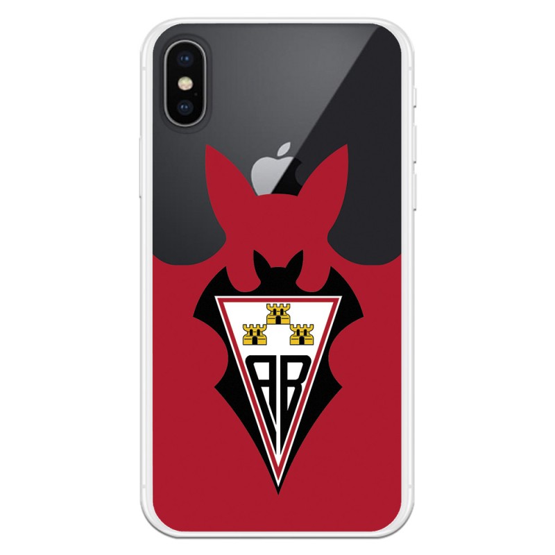 Funda para iPhone X del Albacete Escudo Fondo Rojo - Licencia Oficial Albacete Balompié