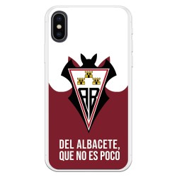 Funda para iPhone X del Albacete Escudo "Del Albacete que no es poco" - Licencia Oficial Albacete Balompié