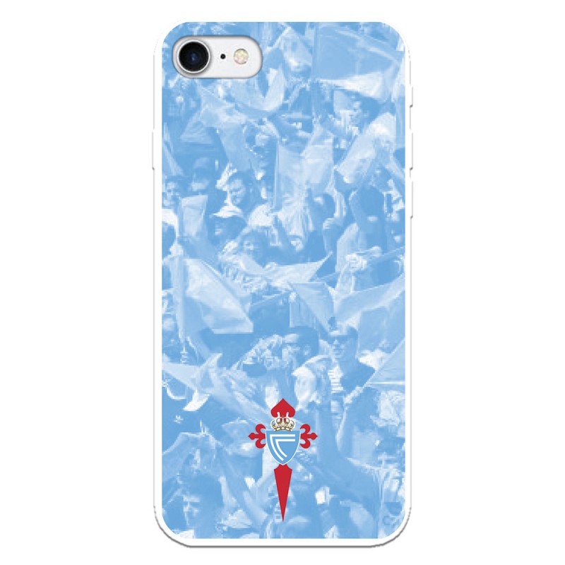 Funda para iPhone 7 del Celta Escudo Fondo Hinchada - Licencia Oficial RC Celta