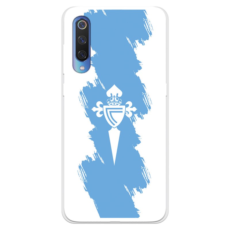 Funda para Xiaomi Mi 9 del Celta Escudo Trazo Azul - Licencia Oficial RC Celta