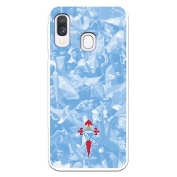 Funda para Samsung Galaxy A40 del Celta Escudo Fondo Hinchada - Licencia Oficial RC Celta