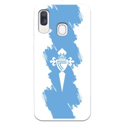 Funda para Samsung Galaxy A40 del Celta Escudo Trazo Azul - Licencia Oficial RC Celta