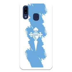 Funda para Samsung Galaxy A20E del Celta Escudo Trazo Azul - Licencia Oficial RC Celta