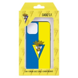 Funda para iPhone 7 del Cádiz Escudo Fondo Bicolor - Licencia Oficial Cádiz CF