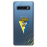 Funda para Samsung Galaxy S10 del Cádiz Escudo Transparente - Licencia Oficial Cádiz CF