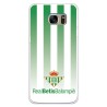 Funda para Samsung Galaxy S7 Edge del Betis Fondo Rayas Verdiblancas - Licencia Oficial Real Betis Balompié