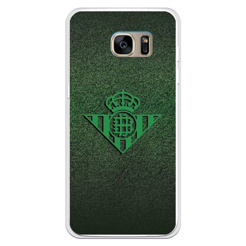 Funda para Samsung Galaxy S7 Edge del Betis Escudo Verde Fondo trama - Licencia Oficial Real Betis Balompié