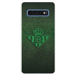 Funda para Samsung Galaxy S10 del Betis Escudo Verde Fondo trama - Licencia Oficial Real Betis Balompié