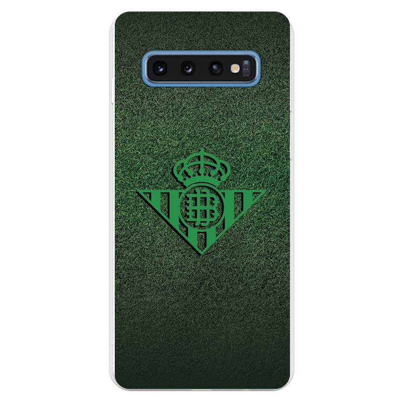 Funda para Samsung Galaxy S10 del Betis Escudo Verde Fondo trama - Licencia Oficial Real Betis Balompié